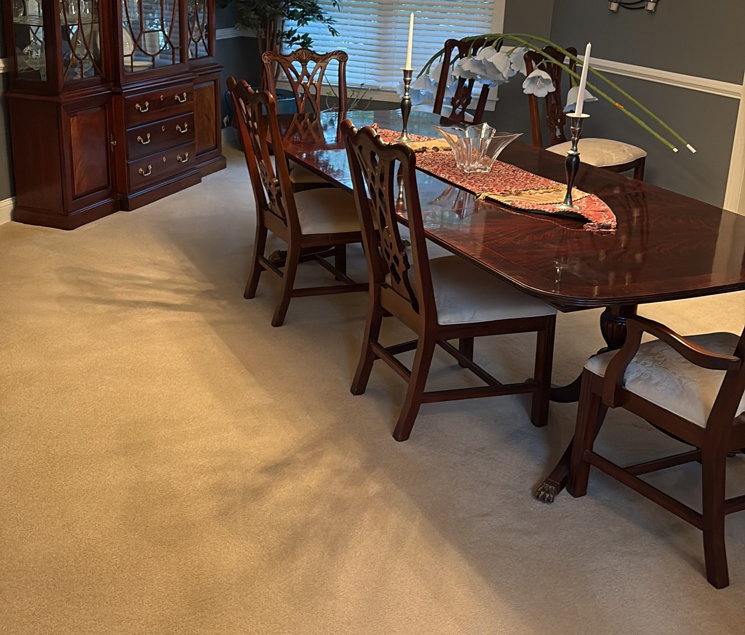 Finished dining room after a professional cleaning visit in Columbus