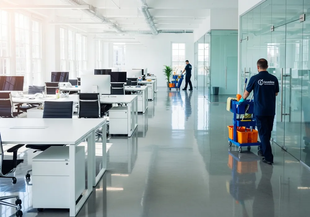Spotless modern office after professional commercial cleaning service — Columbus OH